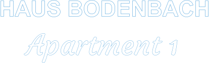 HAUS BODENBACH     Apartment 1